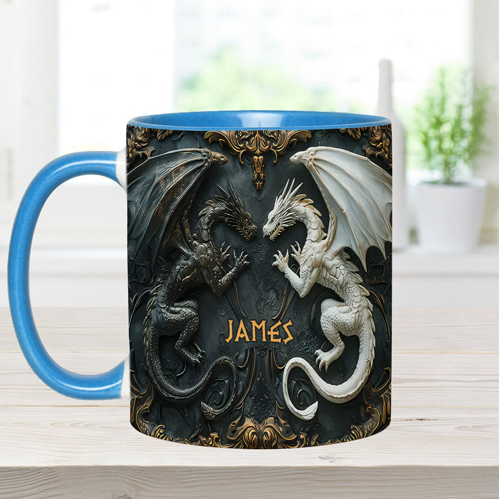 Personalized Dragon Accent Mug Love Dragons Gift For Dragon Lover - Image 9