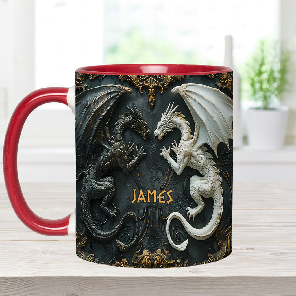 Personalized Dragon Accent Mug Love Dragons Gift For Dragon Lover - Image 7