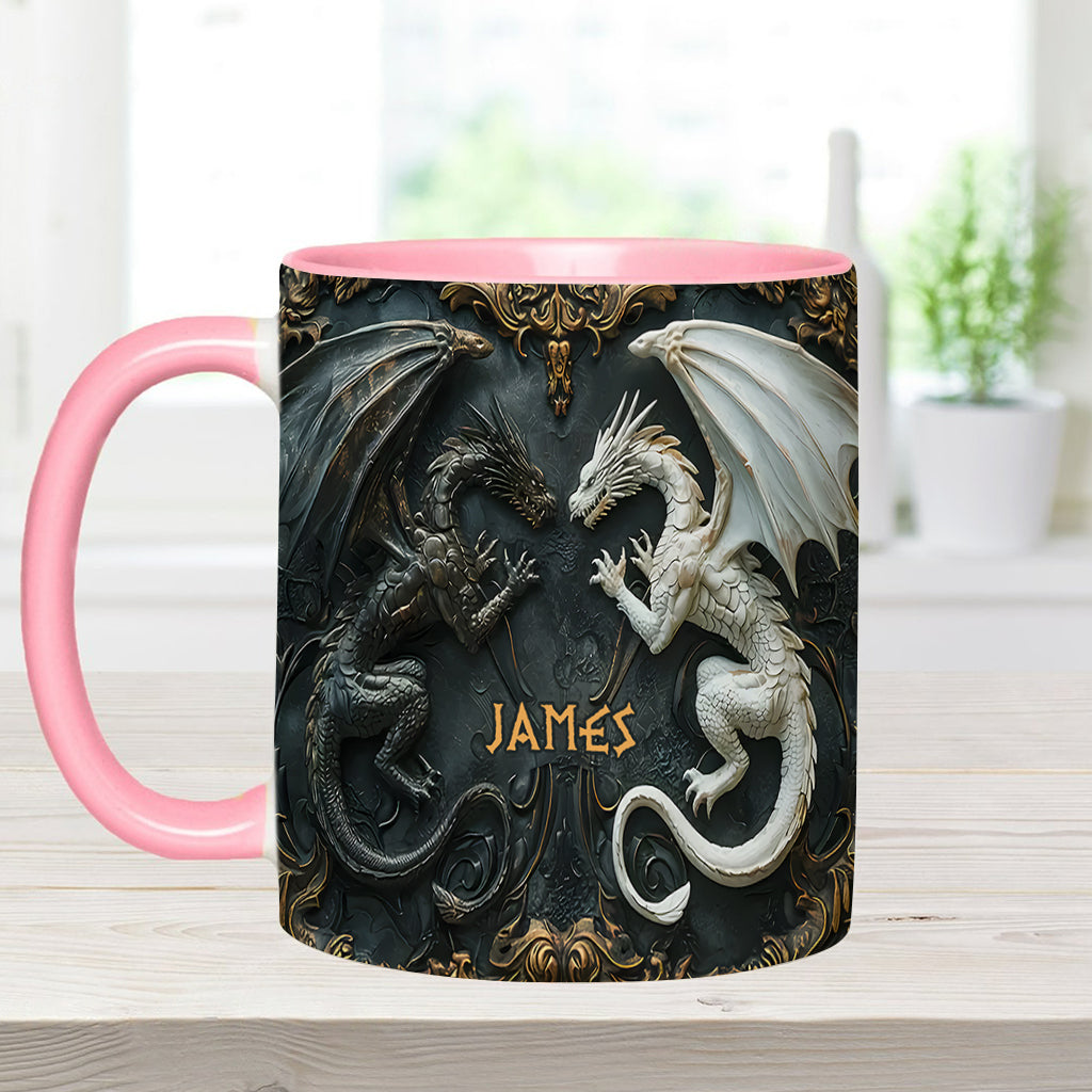 Personalized Dragon Accent Mug Love Dragons Gift For Dragon Lover - Image 12
