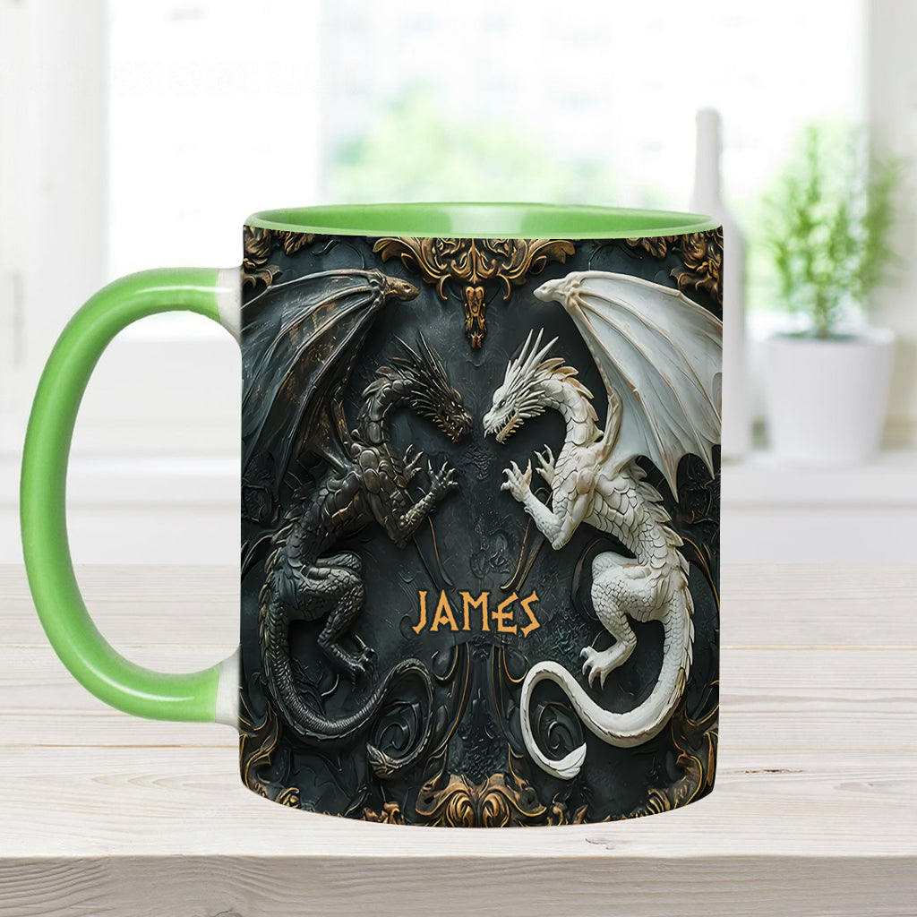 Personalized Dragon Accent Mug Love Dragons Gift For Dragon Lover - Image 8