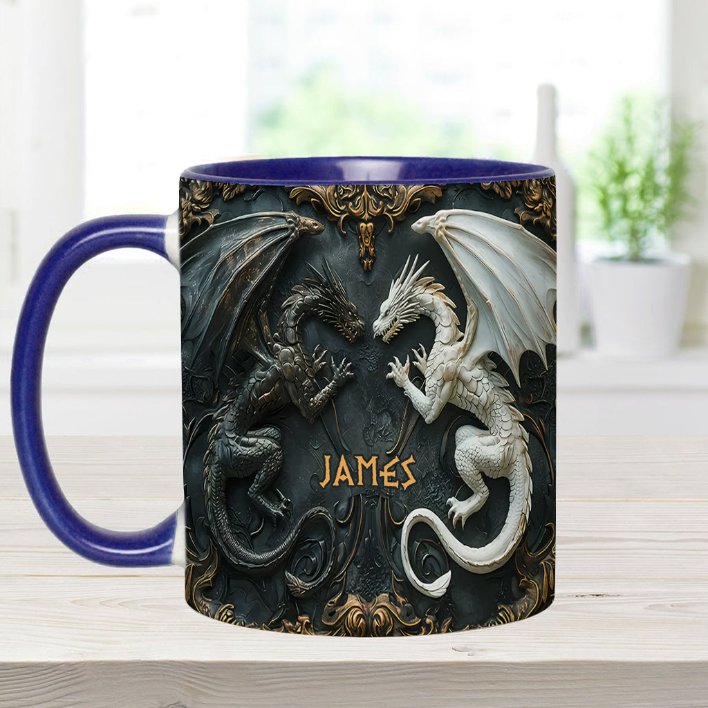 Personalized Dragon Accent Mug Love Dragons Gift For Dragon Lover - Image 10