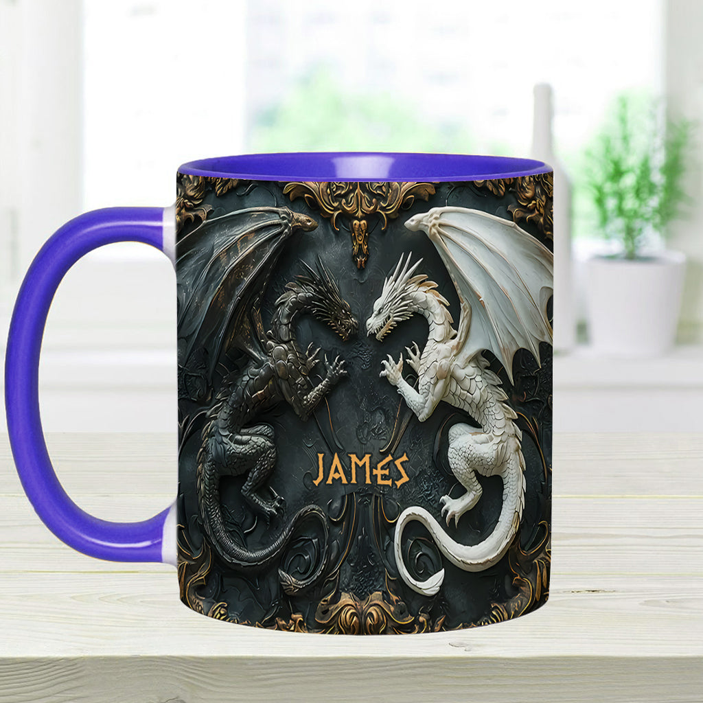 Personalized Dragon Accent Mug Love Dragons Gift For Dragon Lover - Image 14