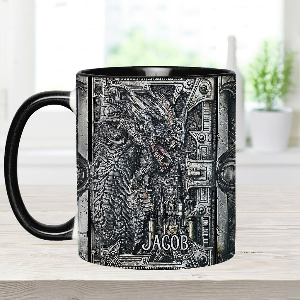 Personalized Dragon Accent Mug Majestic Dragon Dragonfly Gifts For Women - Image 6