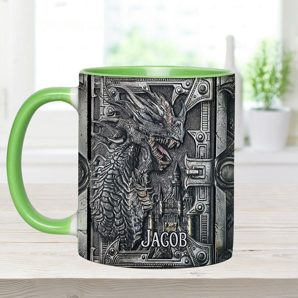 Personalized Dragon Accent Mug Majestic Dragon Dragonfly Gifts For Women - Image 8