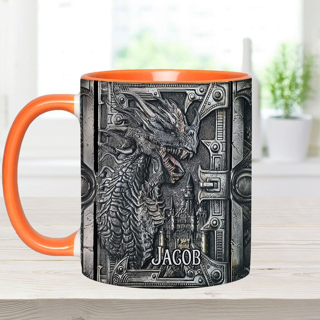 Personalized Dragon Accent Mug Majestic Dragon Dragonfly Gifts For Women - Image 11