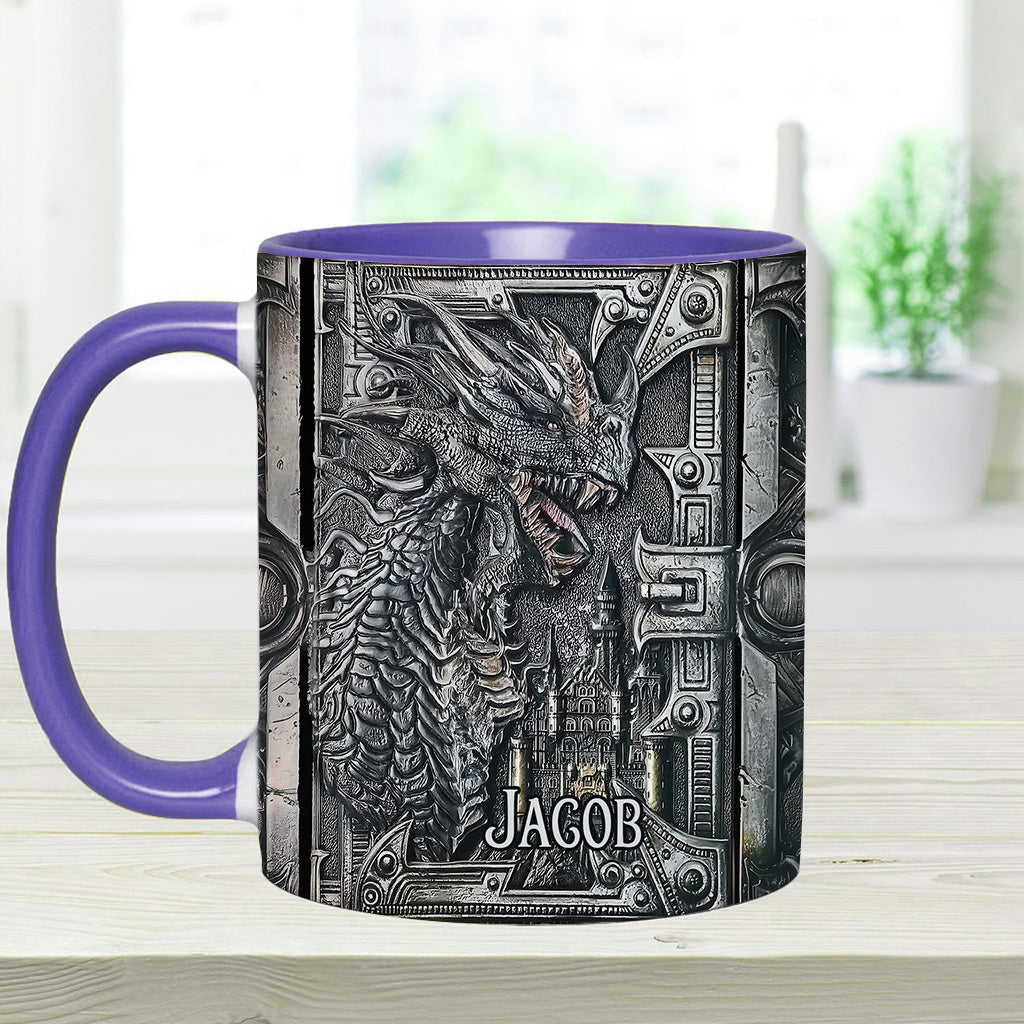 Personalized Dragon Accent Mug Majestic Dragon Dragonfly Gifts For Women - Image 14