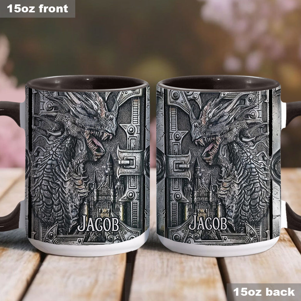 Personalized Dragon Accent Mug Majestic Dragon Dragonfly Gifts For Women - Image 4