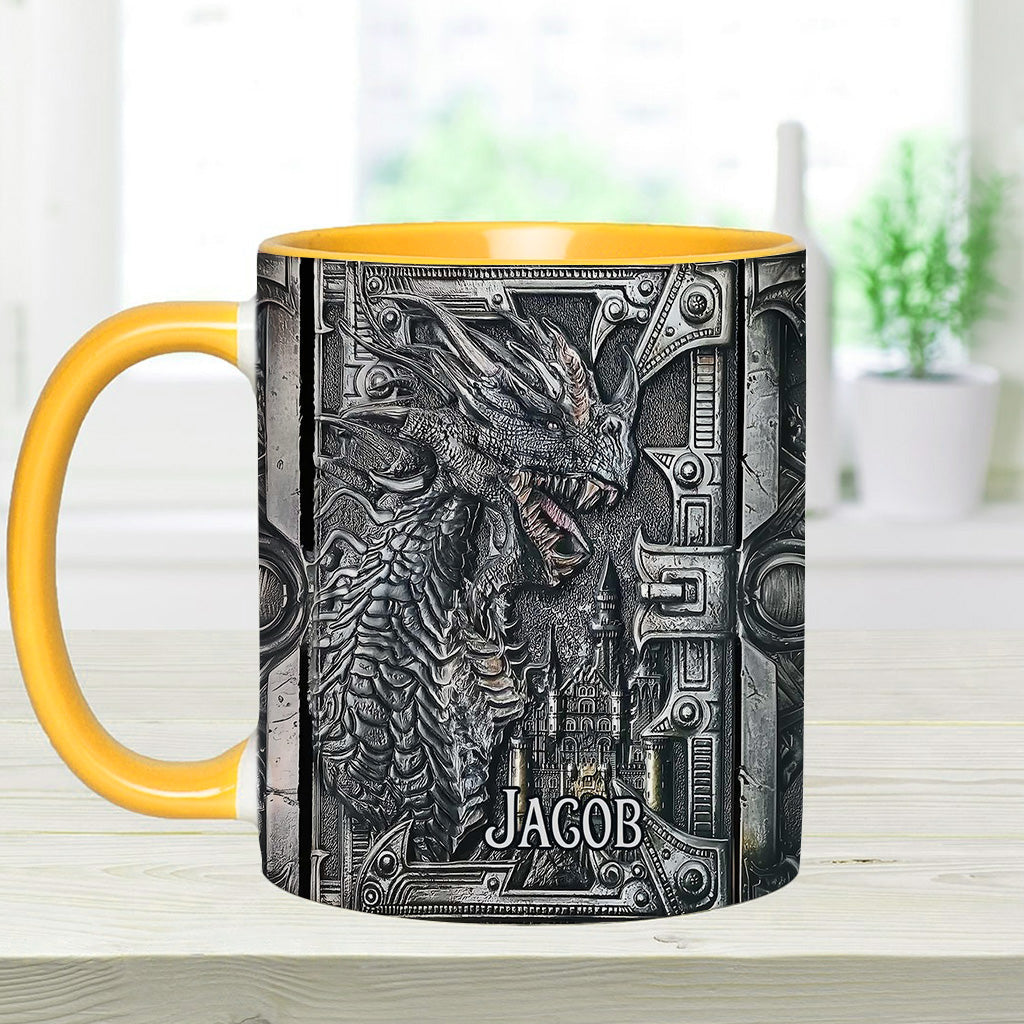 Personalized Dragon Accent Mug Majestic Dragon Dragonfly Gifts For Women - Image 13