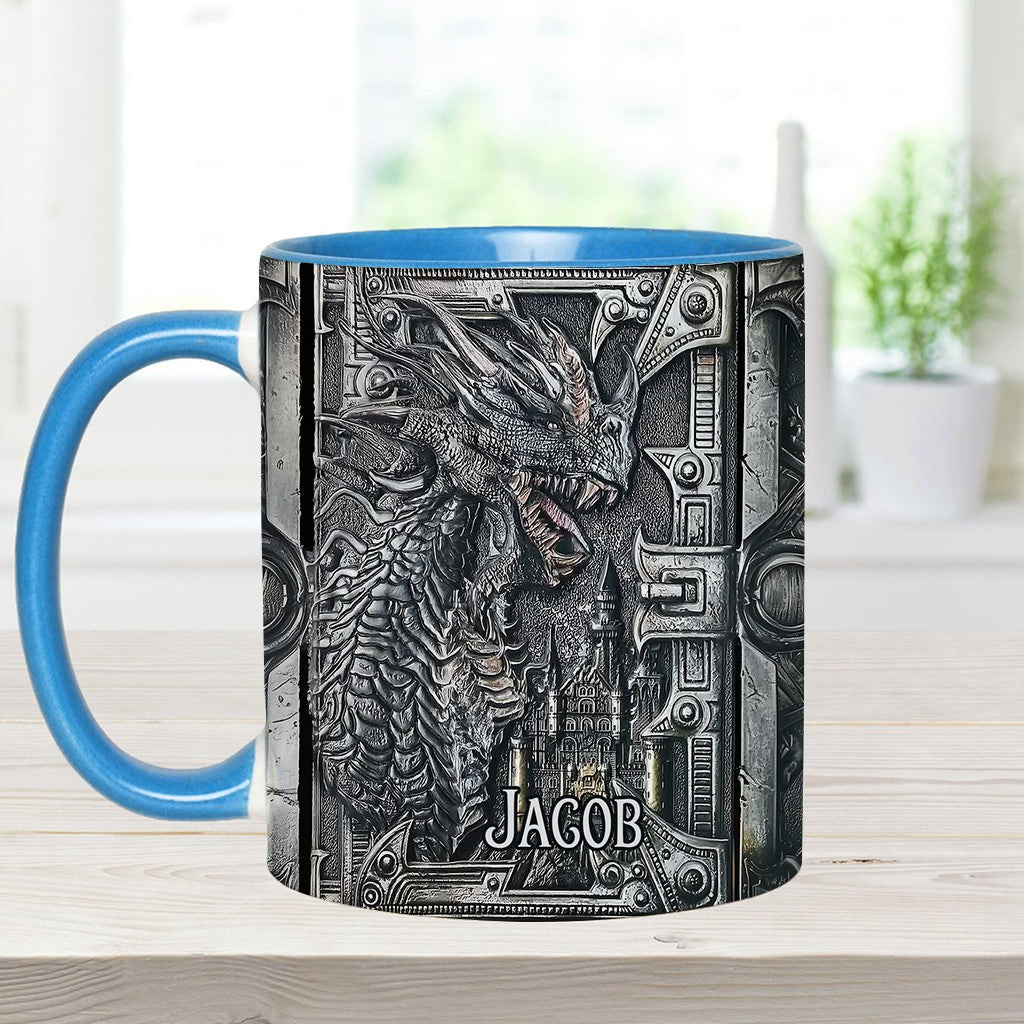 Personalized Dragon Accent Mug Majestic Dragon Dragonfly Gifts For Women - Image 9