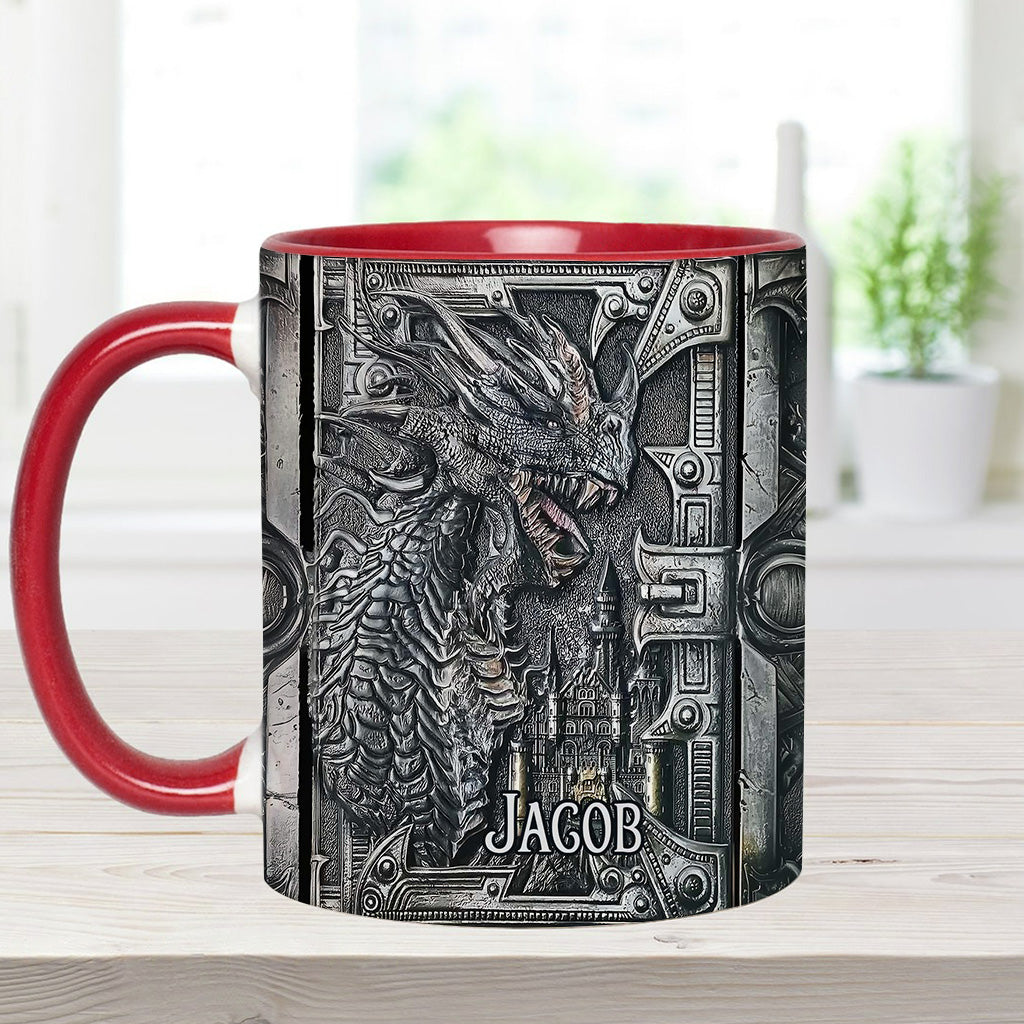 Personalized Dragon Accent Mug Majestic Dragon Dragonfly Gifts For Women - Image 7