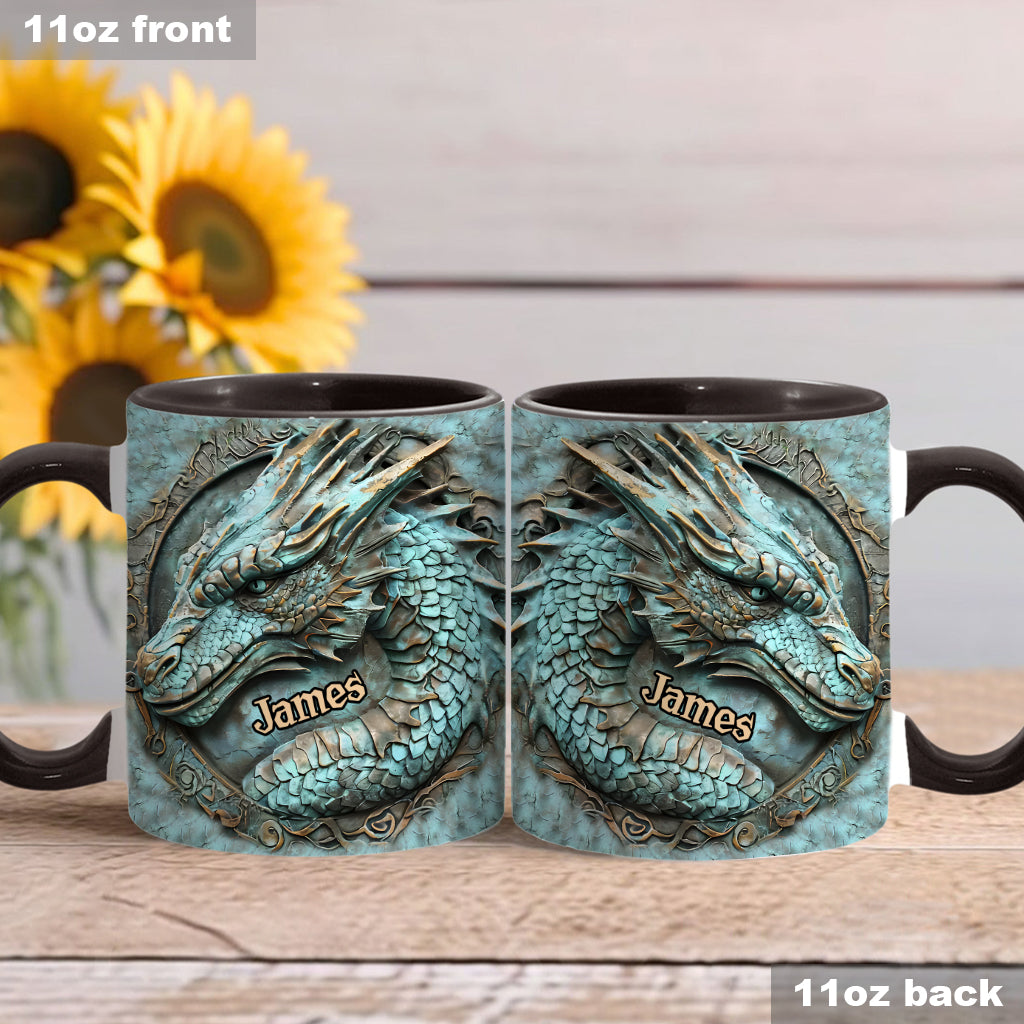 Personalized Dragon Accent Mug My Spirit Animal Dragonfly Gifts For Her - Image 3