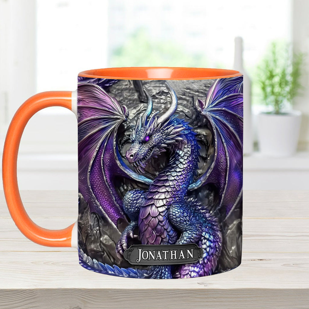 Personalized Dragon Accent Mug Purple Dragon Presents For Dragon Lovers - Image 11