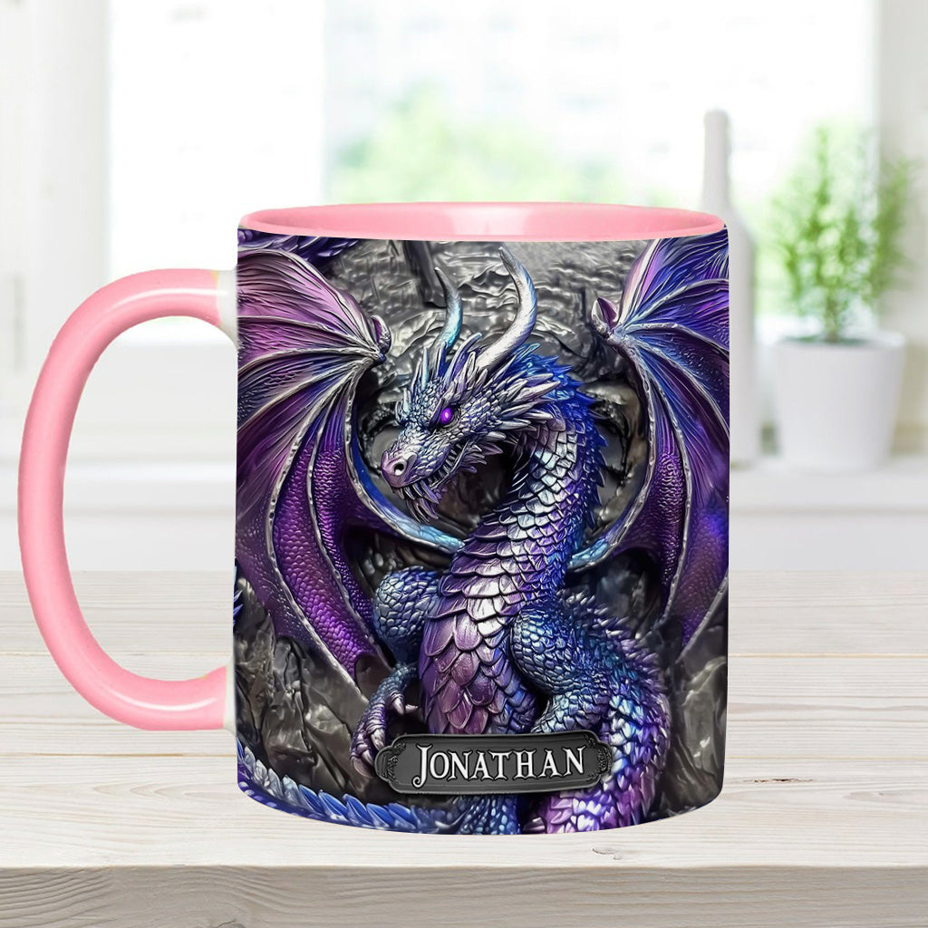 Personalized Dragon Accent Mug Purple Dragon Presents For Dragon Lovers - Image 12
