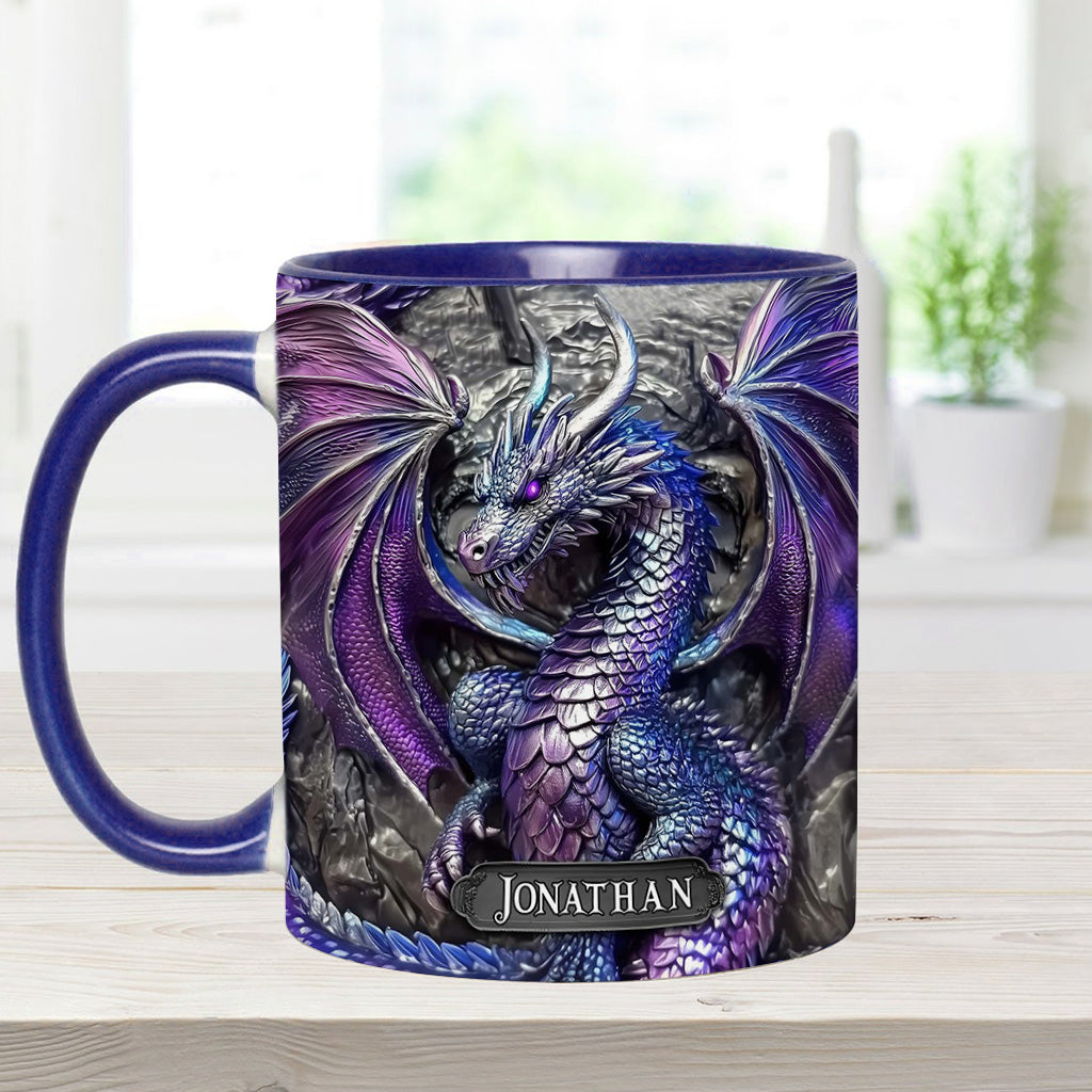 Personalized Dragon Accent Mug Purple Dragon Presents For Dragon Lovers - Image 10