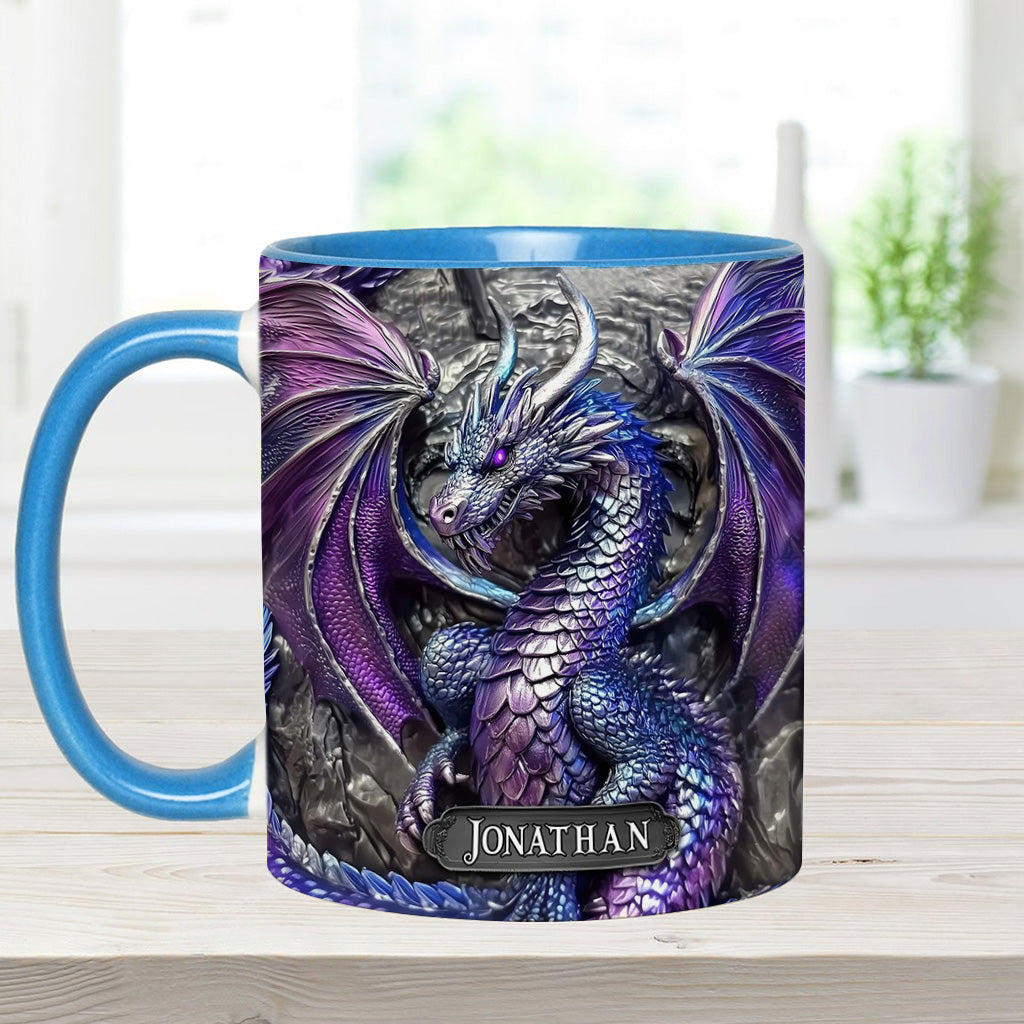 Personalized Dragon Accent Mug Purple Dragon Presents For Dragon Lovers - Image 9