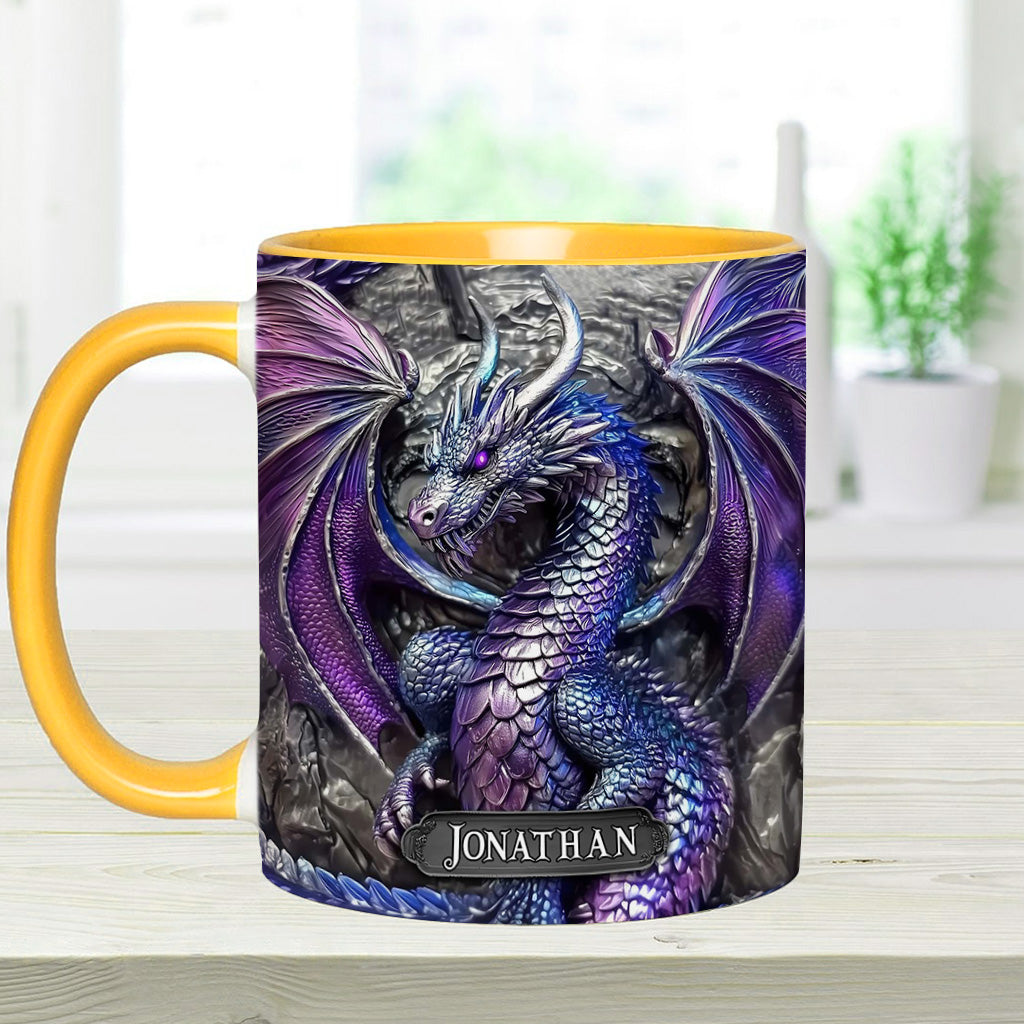 Personalized Dragon Accent Mug Purple Dragon Presents For Dragon Lovers - Image 13
