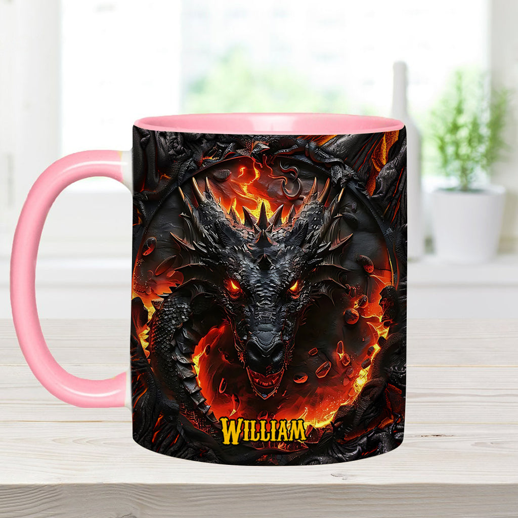 Personalized Dragon Accent Mug Red Fire Dragon Gift For Someone Who Loves Dragonflies - Image 12