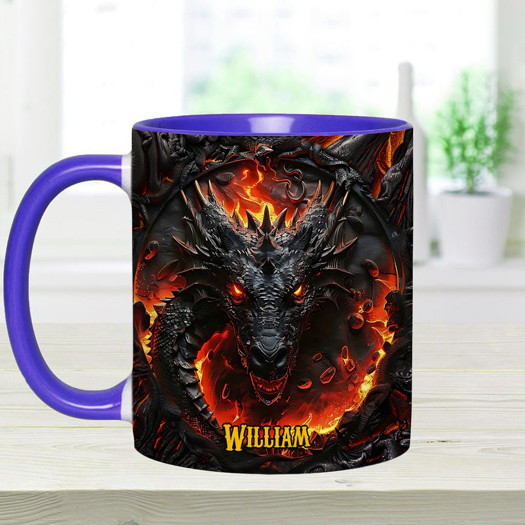 Personalized Dragon Accent Mug Red Fire Dragon Gift For Someone Who Loves Dragonflies - Image 14