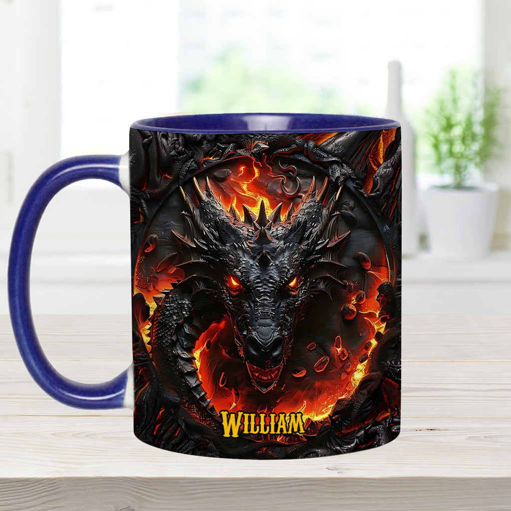Personalized Dragon Accent Mug Red Fire Dragon Gift For Someone Who Loves Dragonflies - Image 10