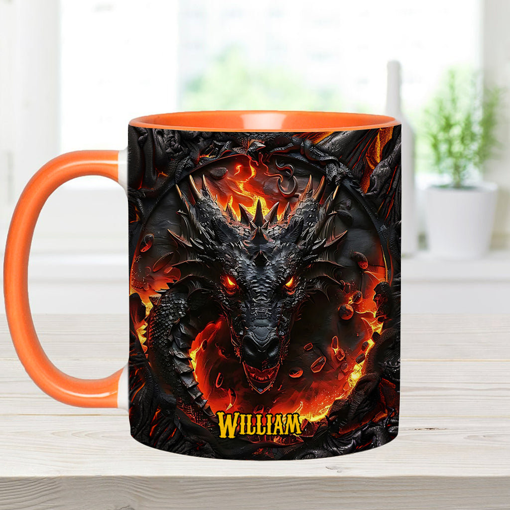 Personalized Dragon Accent Mug Red Fire Dragon Gift For Someone Who Loves Dragonflies - Image 11