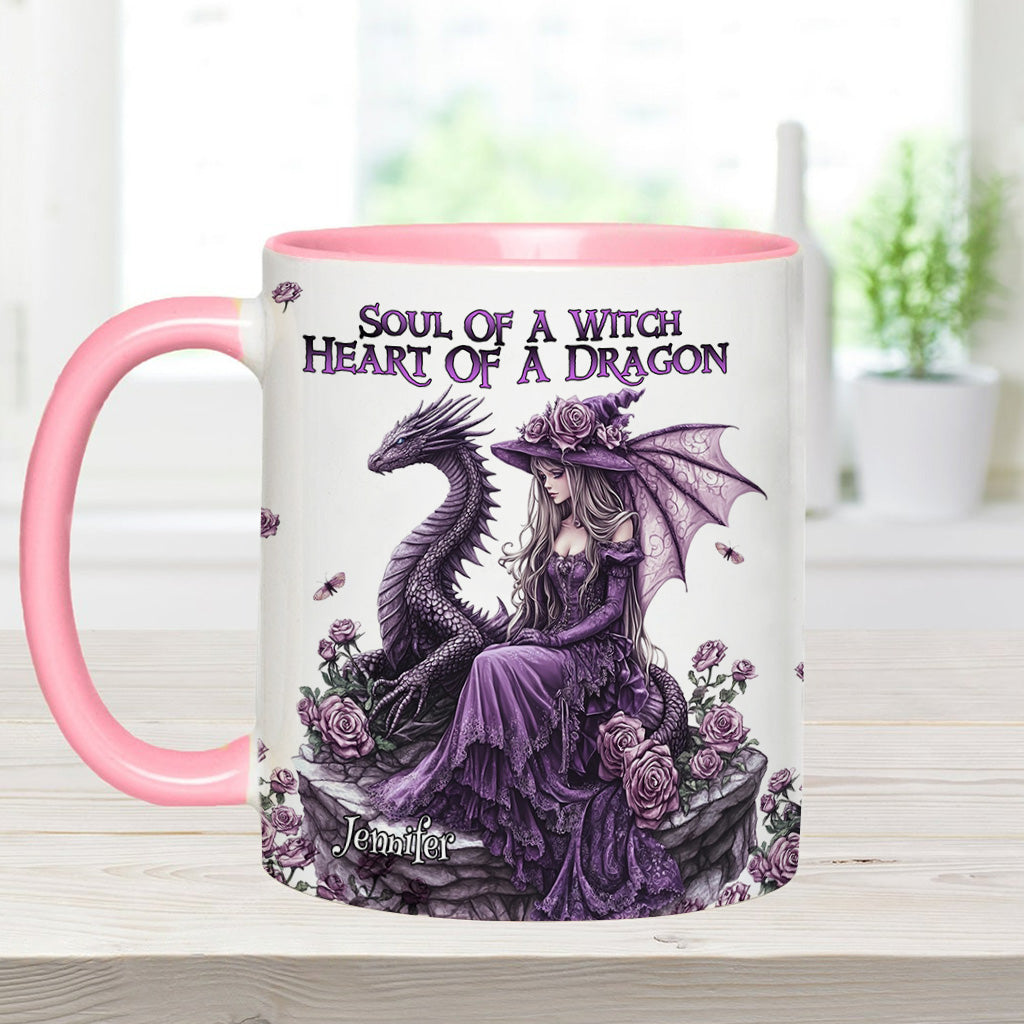 Personalized Dragon Accent Mug Soul Of A Witch Heart Of A Dragon Dragonfly Gifts For Mom - Image 12