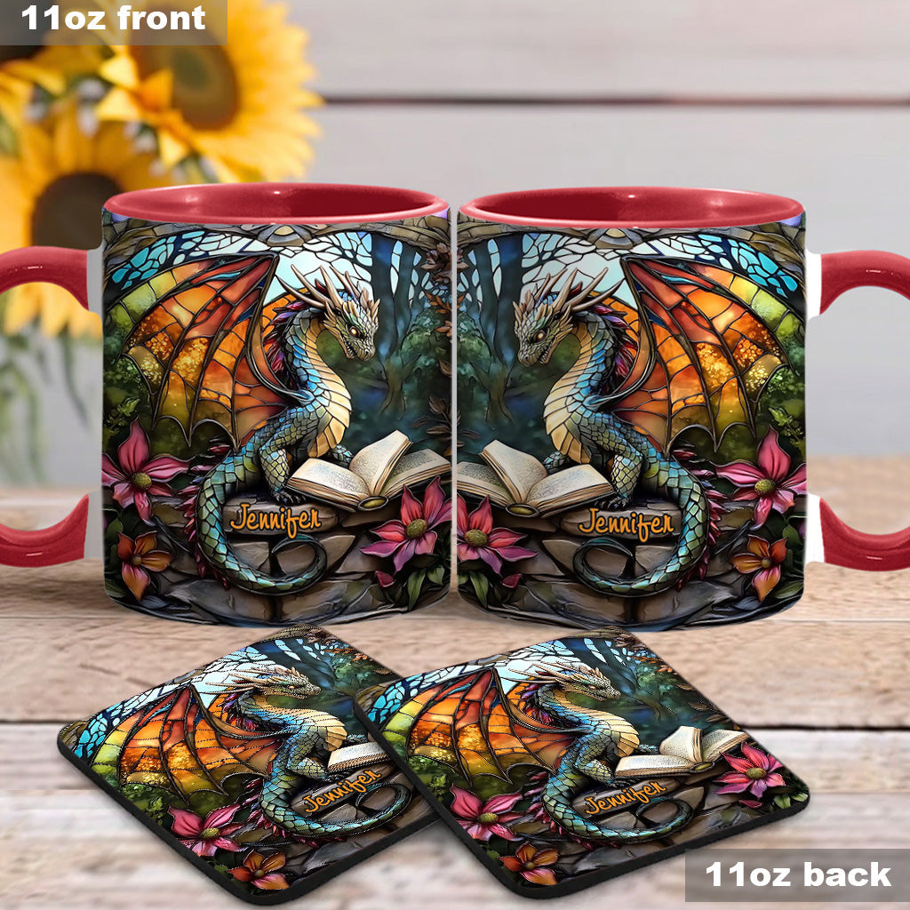 Personalized Dragon Accent Mug Stained Glass Dragon Unique Dragonfly Gifts For Him