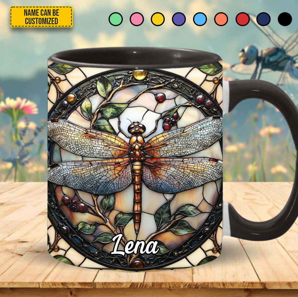 Personalized Dragonflies Accent Mug Dragonflies Lover Great Gift For Dragon Lovers - Image 2
