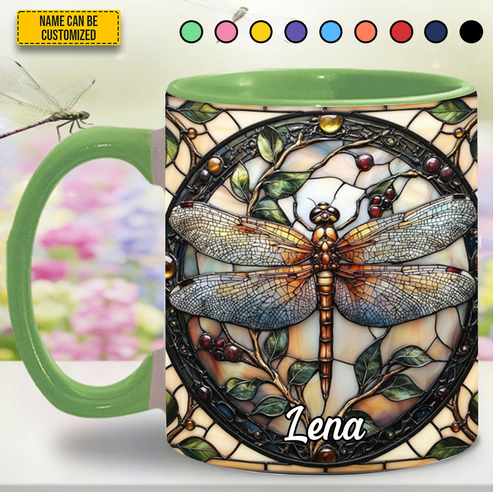 Personalized Dragonflies Accent Mug Dragonflies Lover Great Gift For Dragon Lovers - Image 4