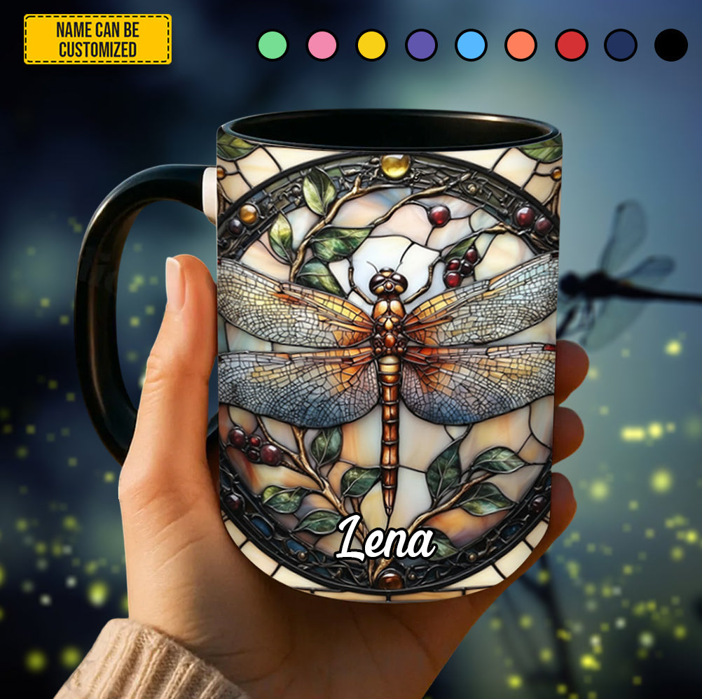 Personalized Dragonflies Accent Mug Dragonflies Lover Great Gift For Dragon Lovers