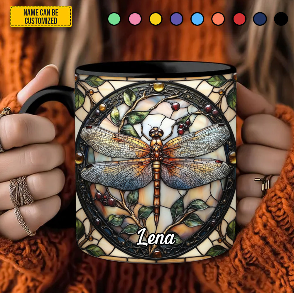 Personalized Dragonflies Accent Mug Dragonflies Lover Great Gift For Dragon Lovers - Image 3