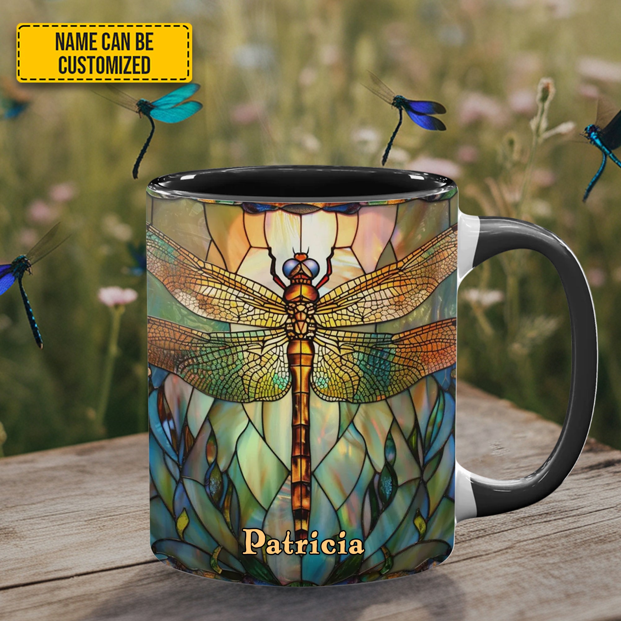 Personalized Dragonfly Accent Mug Dragonfly Dreams Cool Gifts For Dragonfly Lovers - Image 3