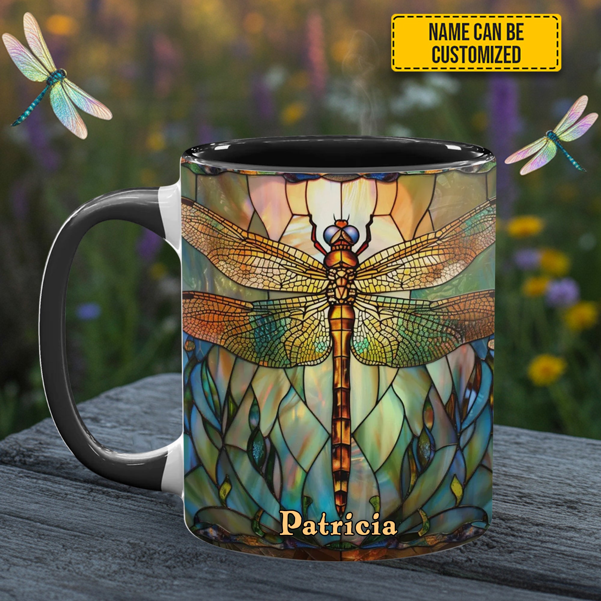 Personalized Dragonfly Accent Mug Dragonfly Dreams Cool Gifts For Dragonfly Lovers - Image 4