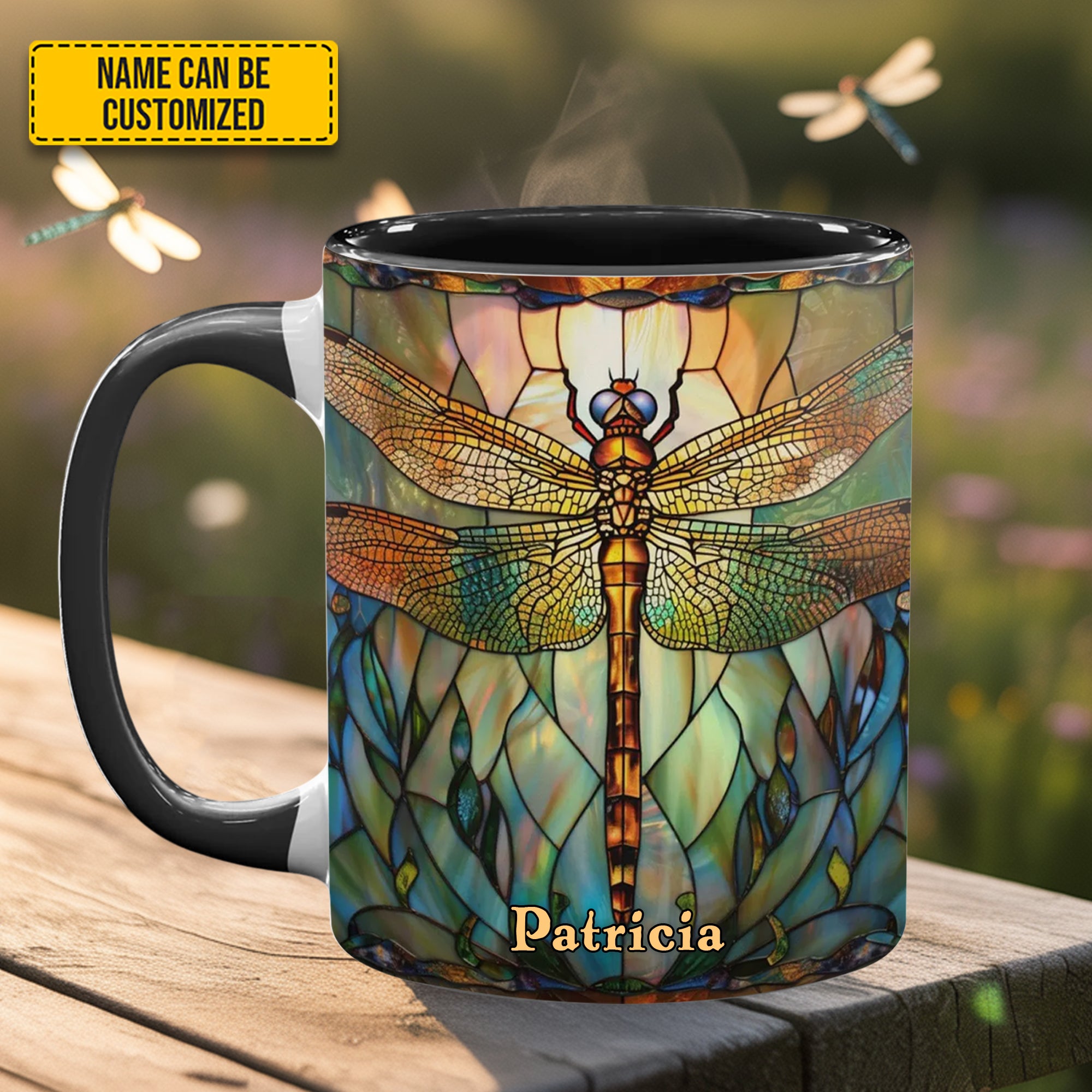 Personalized Dragonfly Accent Mug Dragonfly Dreams Cool Gifts For Dragonfly Lovers