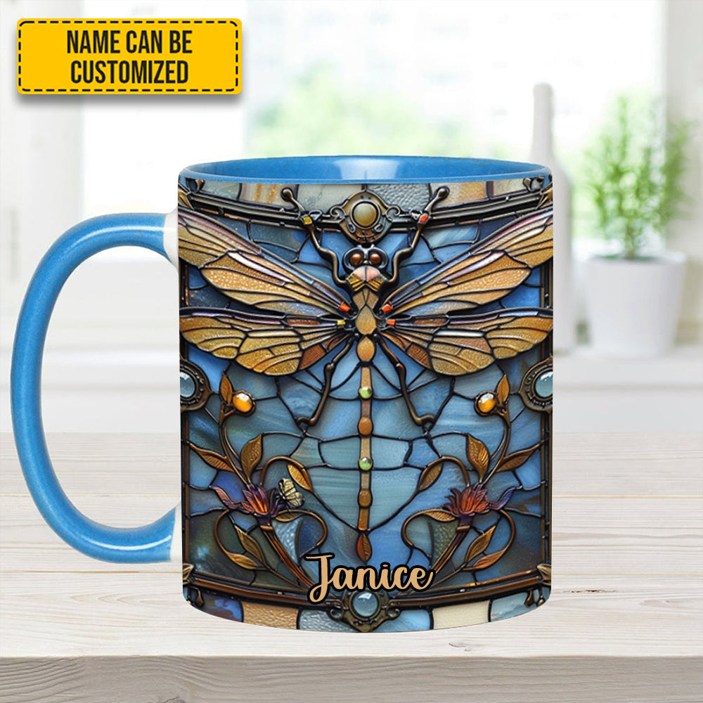 Personalized Dragonfly Accent Mug Love Dragonfly Birthday Presents For Dragonfly Lovers - Image 6