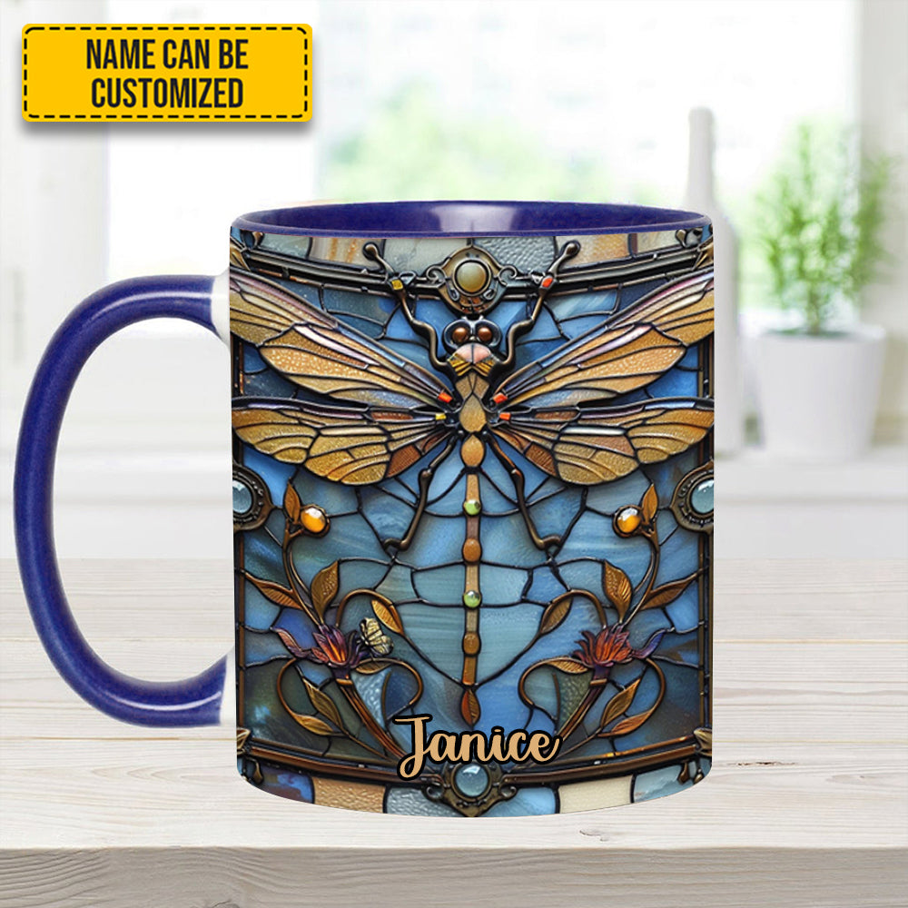 Personalized Dragonfly Accent Mug Love Dragonfly Birthday Presents For Dragonfly Lovers - Image 7