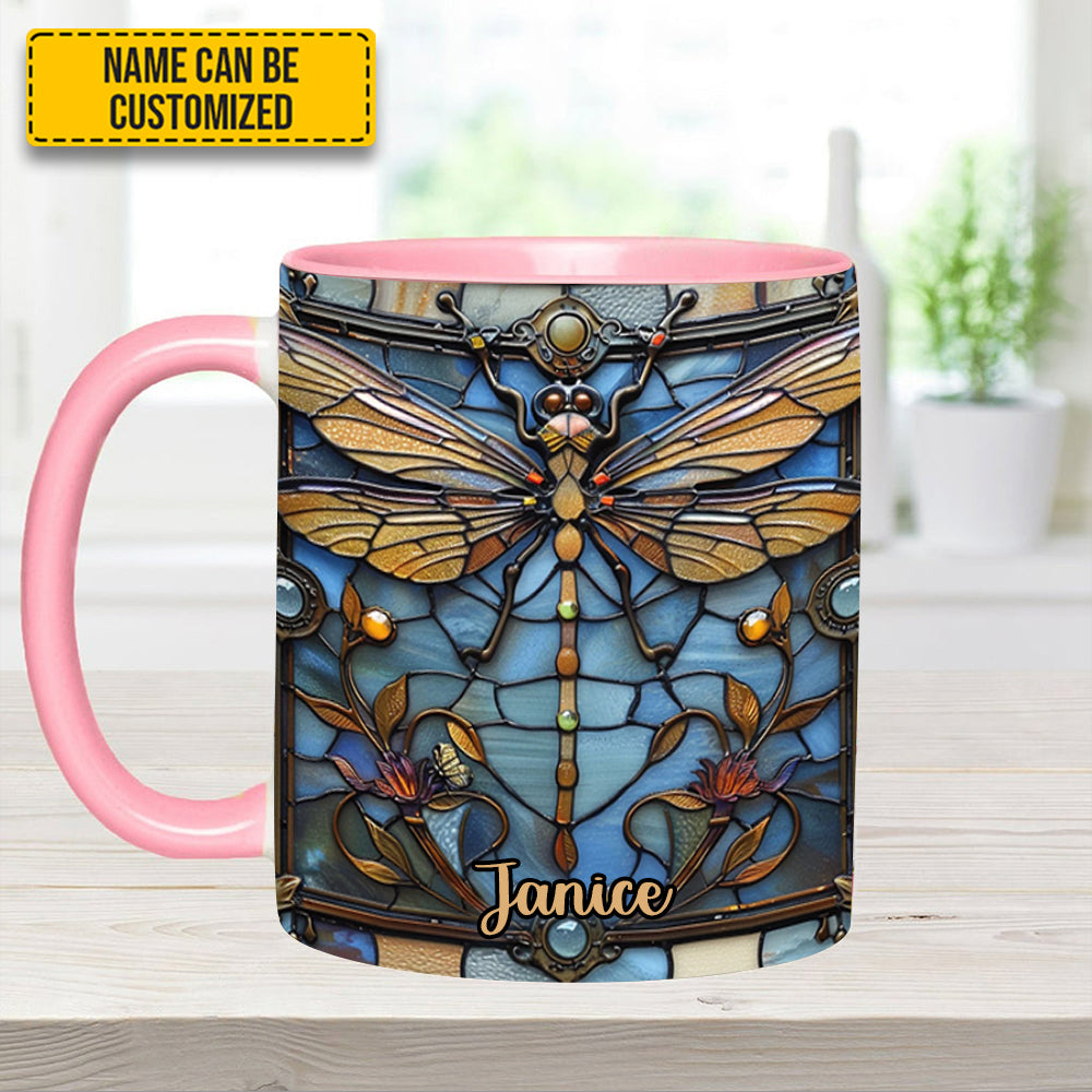 Personalized Dragonfly Accent Mug Love Dragonfly Birthday Presents For Dragonfly Lovers - Image 8