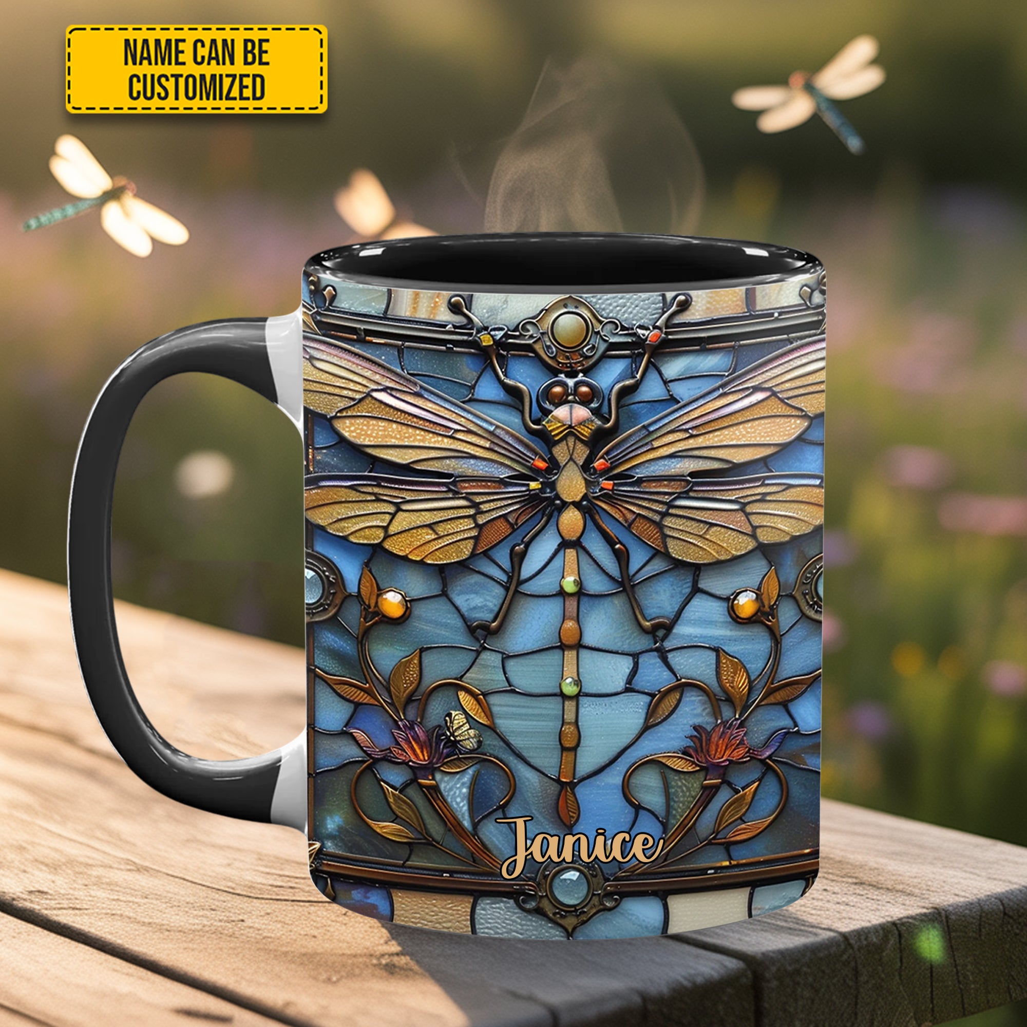 Personalized Dragonfly Accent Mug Love Dragonfly Birthday Presents For Dragonfly Lovers - Image 11