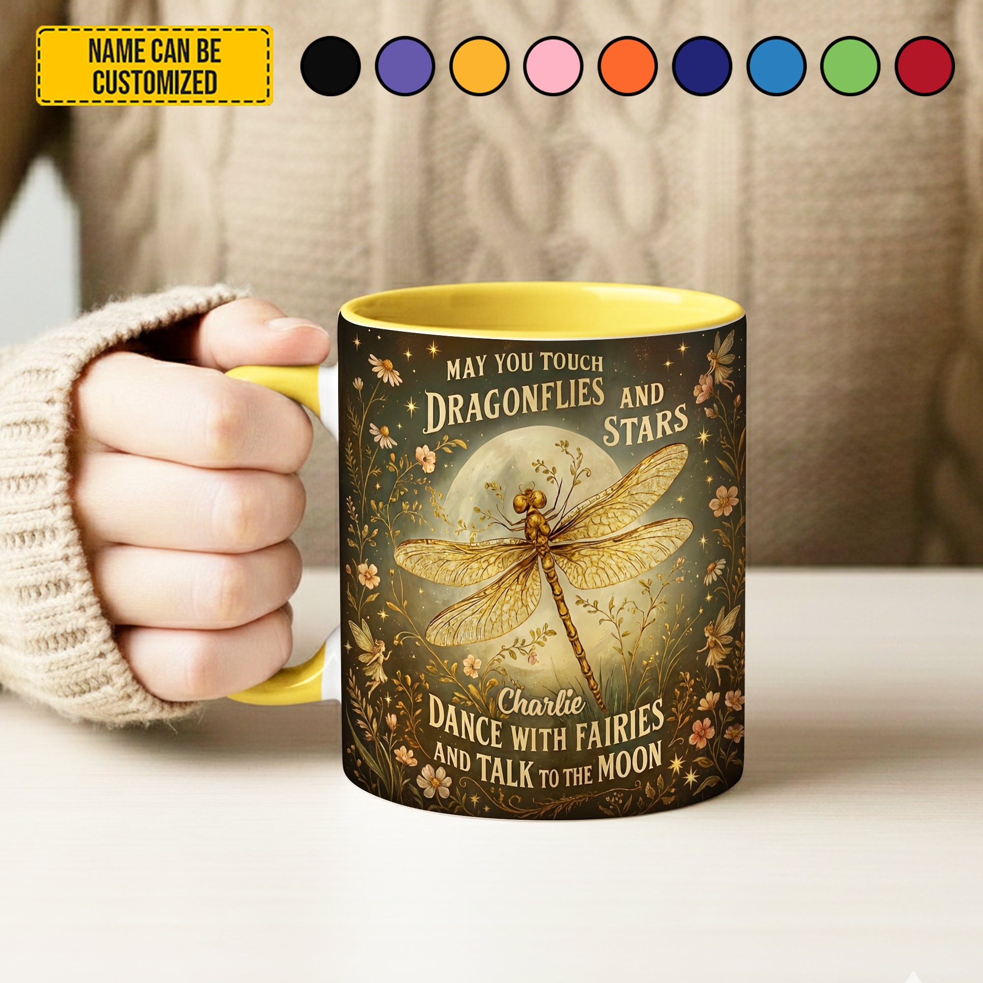 Personalized Dragonfly Accent Mug May You Tough Dragonflies Cool Gifts For Dragonfly Lovers - Image 4