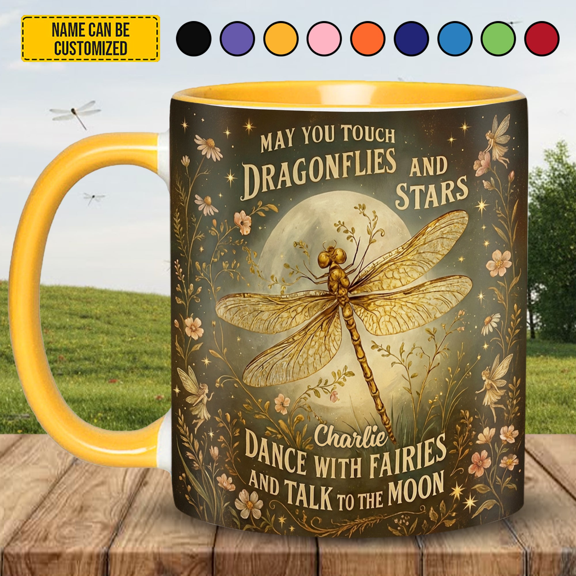 Personalized Dragonfly Accent Mug May You Tough Dragonflies Cool Gifts For Dragonfly Lovers