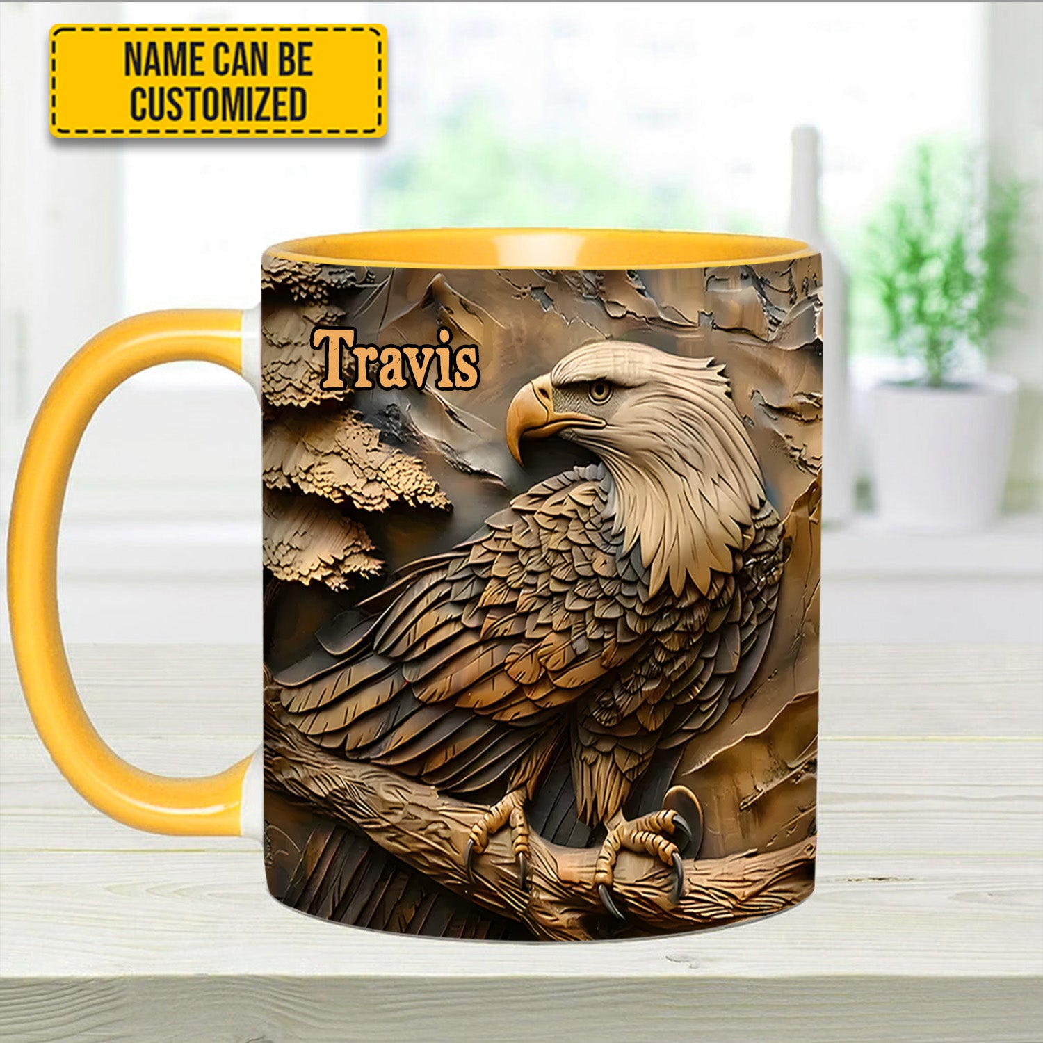Personalized Eagle Accent Mug Strong Eagle Unique Gift For Grandma - Image 6
