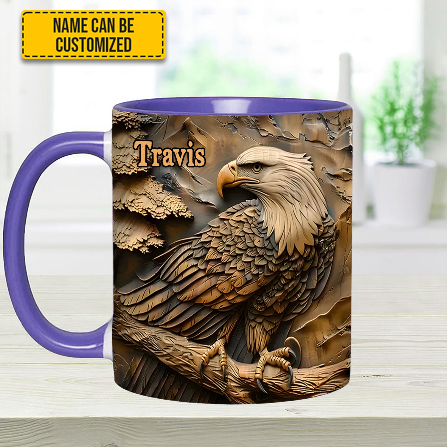 Personalized Eagle Accent Mug Strong Eagle Unique Gift For Grandma - Image 7