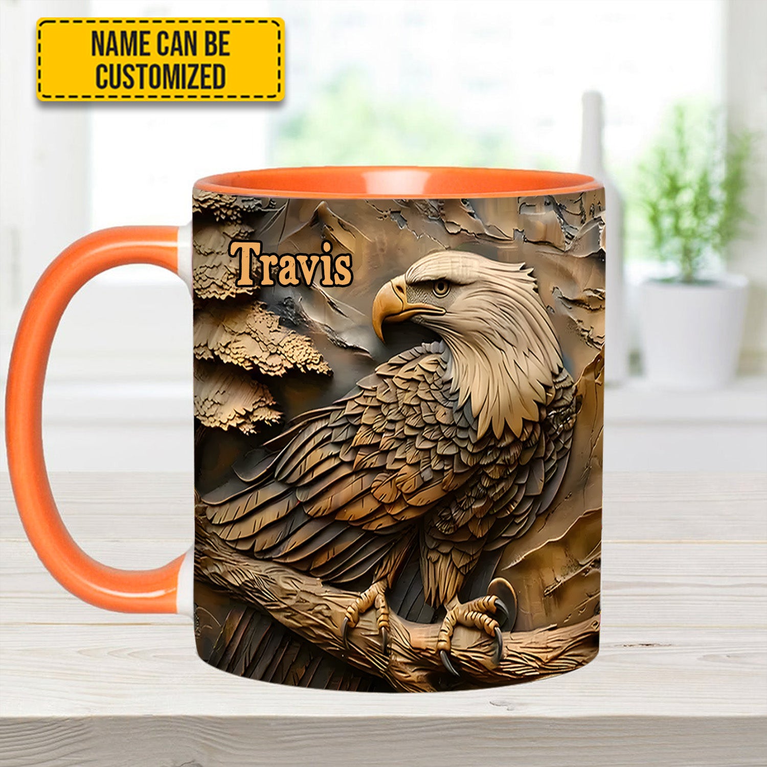 Personalized Eagle Accent Mug Strong Eagle Unique Gift For Grandma - Image 9