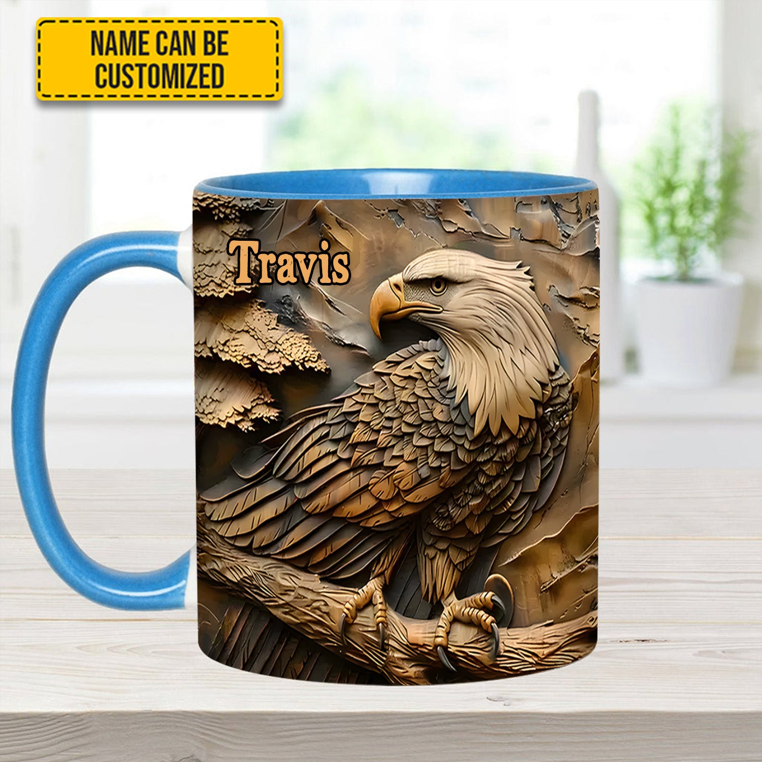 Personalized Eagle Accent Mug Strong Eagle Unique Gift For Grandma - Image 11
