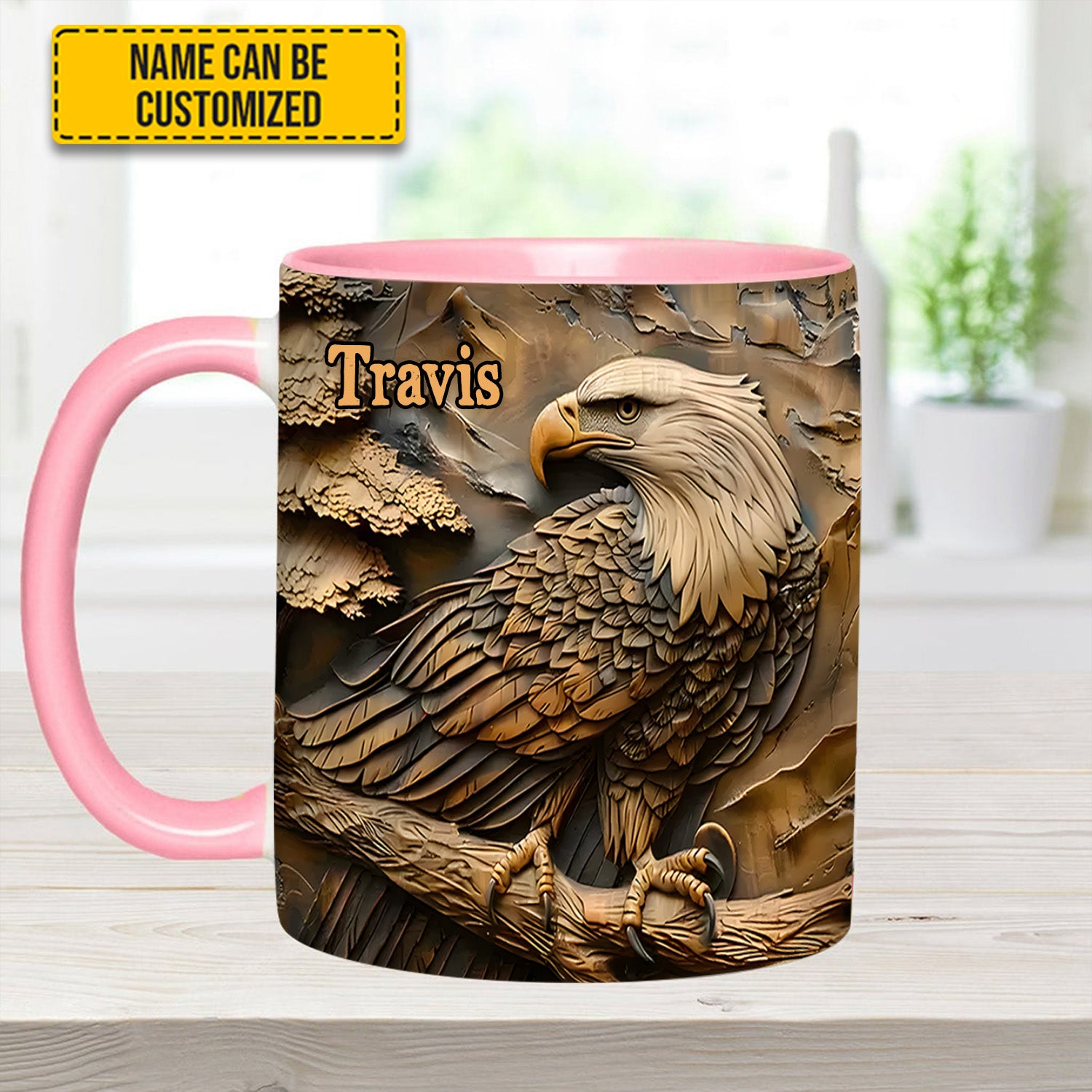 Personalized Eagle Accent Mug Strong Eagle Unique Gift For Grandma - Image 8