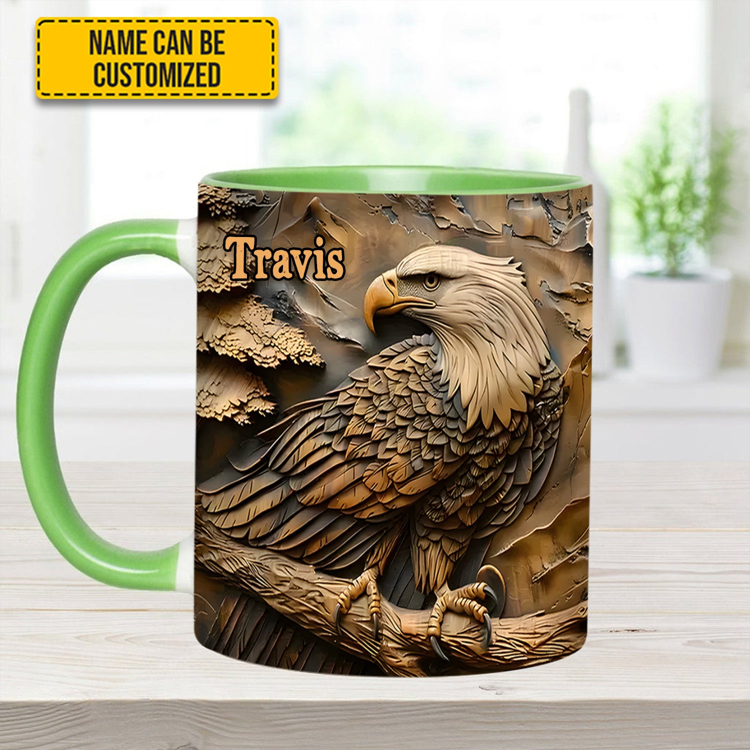 Personalized Eagle Accent Mug Strong Eagle Unique Gift For Grandma - Image 12