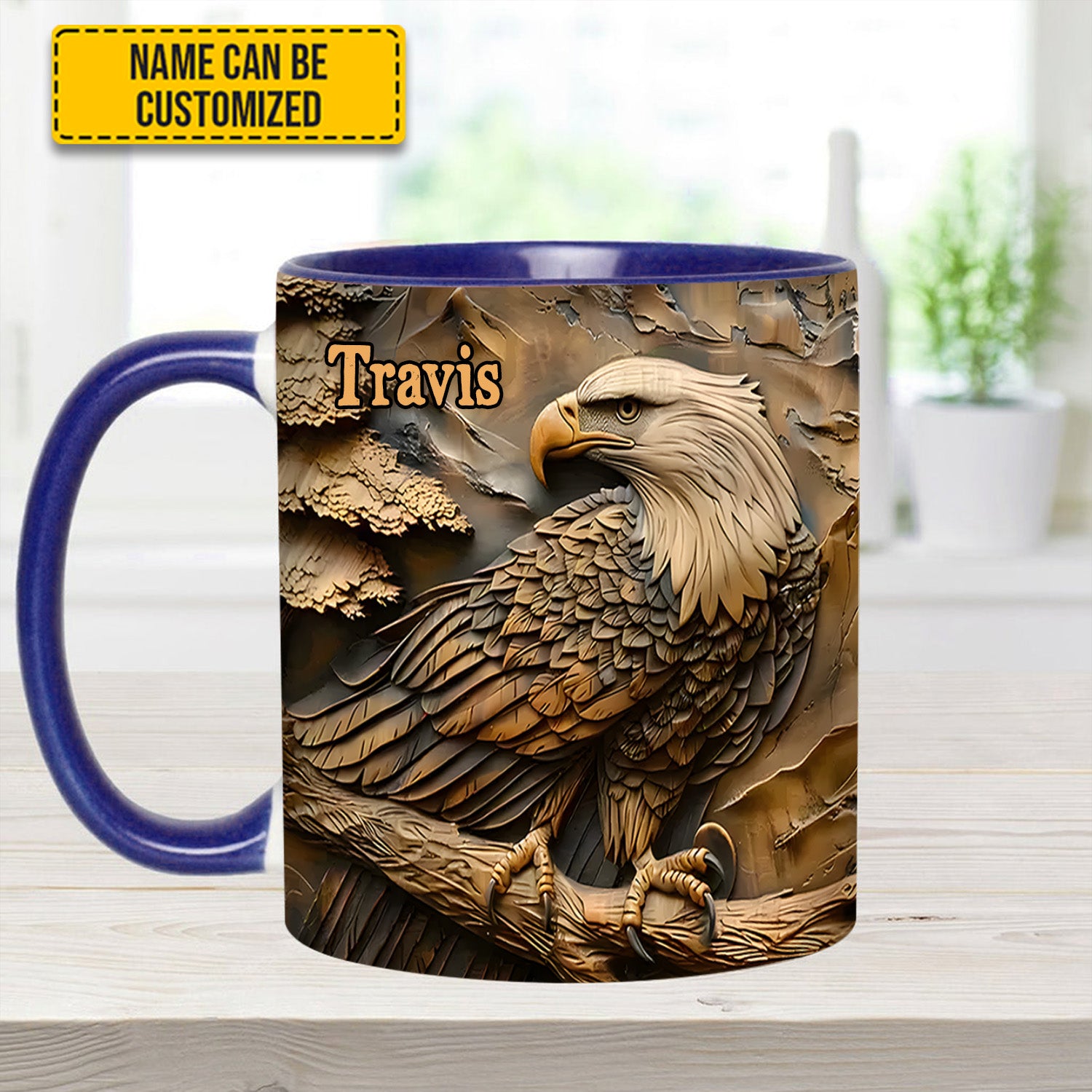 Personalized Eagle Accent Mug Strong Eagle Unique Gift For Grandma - Image 10