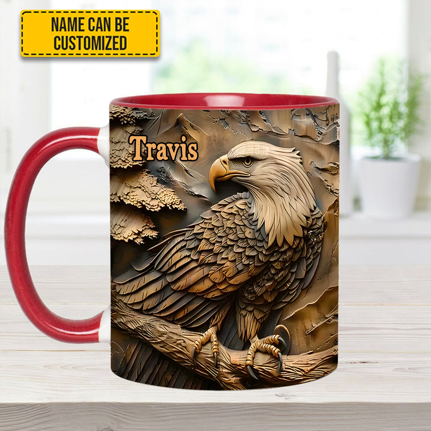 Personalized Eagle Accent Mug Strong Eagle Unique Gift For Grandma - Image 13