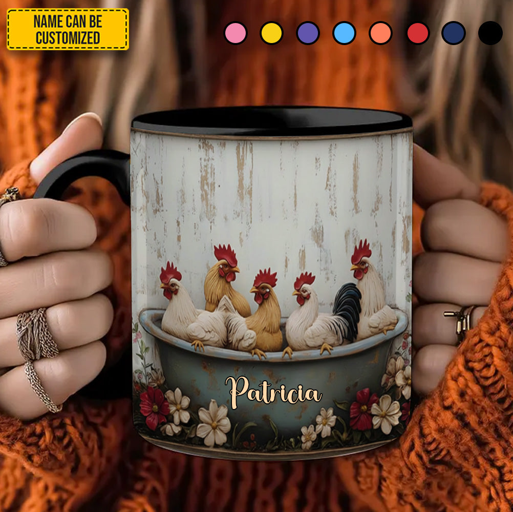 Personalized Farm Chicken Accent Mug Gifts For People Who Love Chickens - Image 4