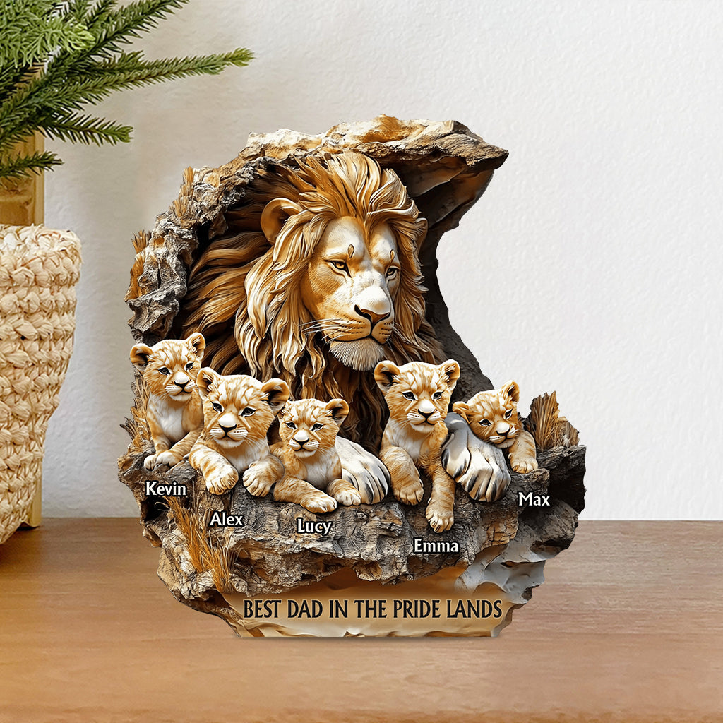 Personalized Father Custom Shaped Acrylic Plaque Papa Lion Best Father's Day Gifts - Image 3