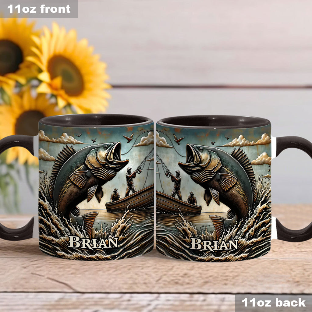 Personalized Fishing Accent Mug Love Fishing Gift For Fishermen - Image 3